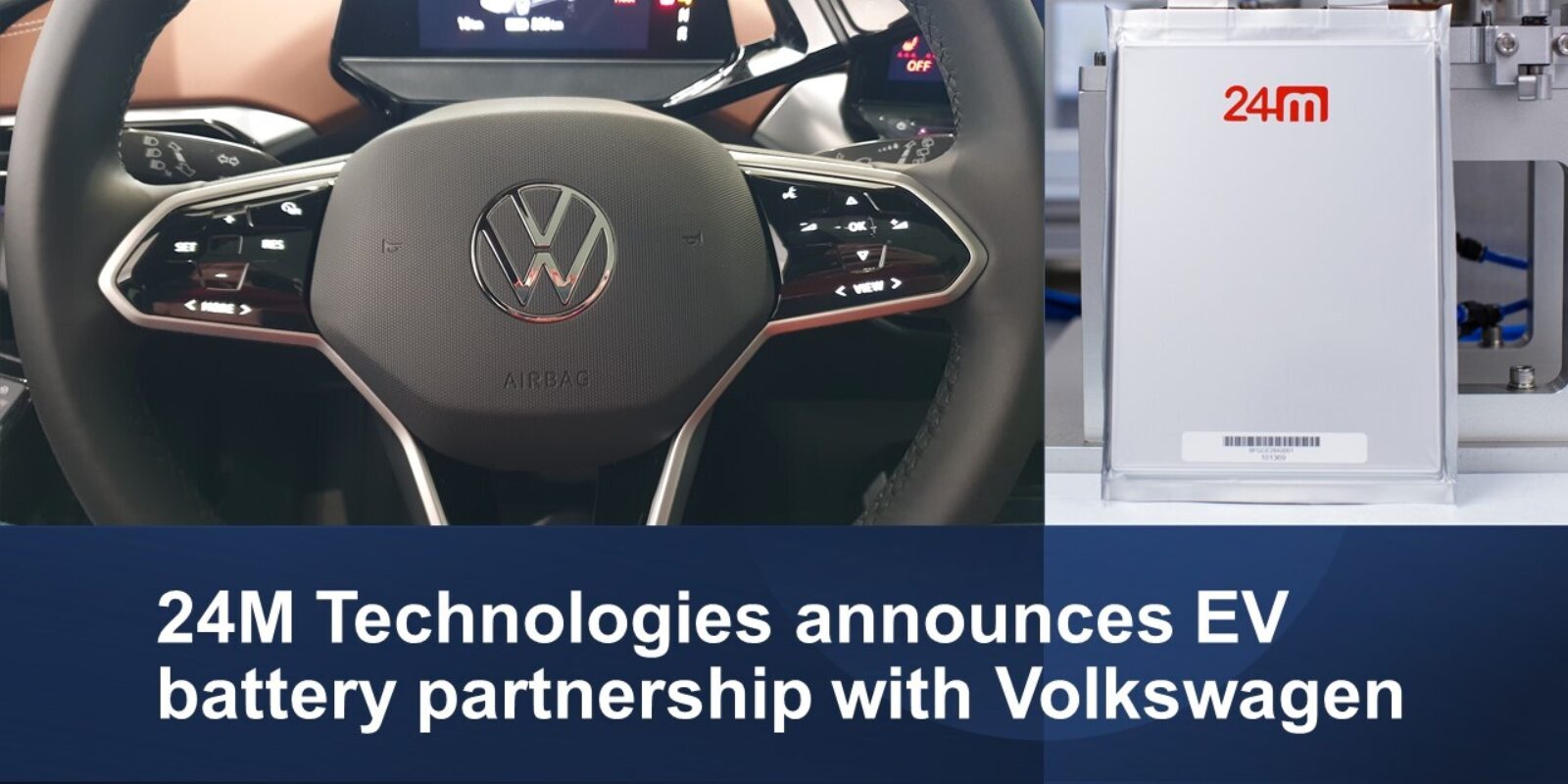 24 M Technologies announces EV battery partnership with Volkswagen